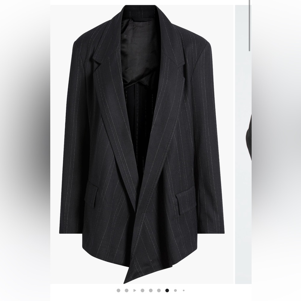 COS Drape Pinstripe wool blend blazer